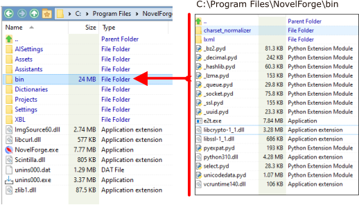 C:\Program Files\NovelForge\bin