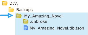 Backups My_Amazing_Novel My_Amazing_Novel.tlb.json .unbroke D:\\
